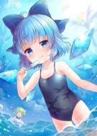 2_females black_swimsuit blue_bow blue_eyes blue_hair blush bow cirno closed_eyes closed_mouth clothing d daiyousei eyebrows eyebrows_visible_through_hair eyes face facial_expression fairy fairy_wings fanart fanart_from_pixiv female food green_hair hair hair_bow heart holding holding_food ice ice_pop ice_wings inner_tube lolibooru.moe long_hair multiple_females mythical_character one-piece_swimsuit open_mouth pixiv pjrmhm_coa ponytail popsicle safe short_hair side_ponytail smile solo solo_focus swimsuit swimwear tied_hair tongue tongue_out touhou touhou_project water wet wet_clothes wet_swimsuit wings // 715x1000 // 830.3KB