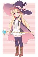 1_female 2d_art ammy33 bangs black_cape black_hat black_legwear black_thighhighs blonde_hair boots brown_boots cape dress eyes female footwear frilled_dress frills gloves hair hair_between_eyes hairband hat headwear high_resolution holding holding_object holding_staff little_witch_nobeta littlewitchnobeta long_hair mantle nobeta pink_hairband pixiv_6059908 pixiv_83137681 questionable red_eyes sankaku_channel short_dress solo staff thighhighs very_high_resolution white_gloves witch_hat あみ ノベタ ノベタちゃん! リトルウィッチノベタ ロングブーツ 金髪ロング // 2700x4000 // 1.7MB