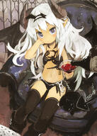 ) 1_female 1girl 2d_art >) armchair beautiful black_hair black_legwear black_panties black_underwear blue_eyes blush bottle chair chin_rest clothing cup demon demon_girl demon_horns drinking_glass ears explicit eyes face facial_expression female female_only hair hair_ornament hair_ribbon hand_on_own_cheek hand_on_own_face head_rest hi5tj0gp holding horns legwear looking_at_viewer navel original original_character panties pantsu paprika_shikiso pixiv_30868540 pixiv_id_1285342 point_of_view pointed_ears pointy_ears pouring purple_eyes red_wine ribbon safe silver_hair sitting smile solo stomach thigh-highs thighhighs underwear v-shaped_eyebrows webcat天使と悪魔 white_hair wine_glass カシス_フレイバー ソファ パプリカ色素 悪魔 // 583x816 // 312.7KB