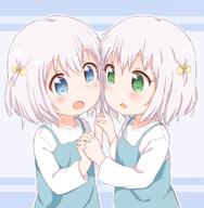 2_females 2girls araki495 bangs blue_background blue_dress blue_eyes blush bow clothing commentary_request danbooru dress eye_contact eyebrows eyebrows_visible_through_hair eyes female gelbooru green_eyes grey_hair hair hair_between_eyes hair_bow hair_ornament hand_holding holding_hands ikeda_chitose ikeda_chizuru interlocked_fingers long_sleeves looking_at_another multiple_females multiple_girls one_side_up open_mouth pixiv_73614193 pixiv_89056 safe safebooru shirt siblings simple_background sister sisters sleeveless sleeveless_dress two-tone_background upper_body white_shirt yellow_bow yuru_yuri ちとちづ 理紅 // 1169x1197 // 696.2KB
