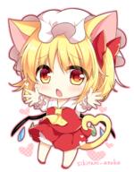 1_female 1girl animal_ears animal_tail artist_name bad_id bad_pixiv_id blonde_hair bloomers blush bow cat_ears cat_girl cat_tail catgirl catperson chestnut_mouth chibi clothing commentary_request ears explicit eyes fang fangs feline_characteristics female flandre_scarlet full-length_portrait full_body hair hair_bow hat headwear heart heart_tail lolibooru.moe mob_cap one_side_up open_mouth outstretched_arm outstretched_arms parted_lips pixiv_3188698 pixiv_70639704 pleated_skirt puffy_short_sleeves puffy_sleeves red_bow red_eyes red_footwear red_skirt red_vest safe sd shikitani_asuka shirt short short_sleeves simple_background skirt sleeves solo standing standing_position tail tail_raised touhou underwear vest white_background white_bloomers white_hat white_headwear white_shirt wrist_cuffs 「だっこ…」 ふにゃん フランちゃんウフフ 東方紅楼夢 秋例大祭 秋季例大祭 // 500x638 // 270.4KB