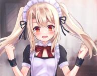 1_female 1girl alternate_costume bangs black_ribbon blonde_hair blurry blurry_background blush bow bowtie breasts clenched_hands clothing commentary commentary_request d enmaided eyebrows eyebrows_visible_through_hair face facial_expression fate fategrand_order fatekaleid_liner_prisma_illya fate_(series) fate_kaleid_liner_prisma_illya female hair hair_ornament hair_ribbon headdress headwear highres illyasviel_von_einzbern lolibooru.moe long_hair looking_at_viewer maid maid_attire maid_headdress neckwear open_mouth open_smile pan_korokorosuke puffy_short_sleeves puffy_sleeves red_bow ribbon safe short short_sleeves sleeves small_breasts smile solo terte tied_hair twintails upper_body wrist_cuffs イリヤスフィール(プリズマ☆イリヤ) パンコロコロスケ プリズマ☆イリヤ1000users入り メイドイリヤさん // 2151x1693 // 2.7MB