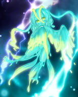 1_female 1girl blue_hair blue_skin claws colored_skin commentary_request completely_nude curss electricity face facial_expression fang female flying glowing glowing_eyes hair harpy high_resolution highres looking_at_viewer monster_girl nude original safe skin_fang slime_girl smile solo storm tail winged_arms wings yellow_eyes yellow_skin // 1452x1806 // 2.1MB