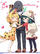 + 10s 1_male 2_females ^_^ animal_ears animal_print armwear backpack bag belt black_hair black_legwear blonde_hair blush bucket_hat closed_eyes clothing commentary commentary_request ears elbow_gloves explicit extra_ears eyebrows eyebrows_visible_through_hair face facial_expression female girl_sandwich gloves hair hand_on_another's_head hand_on_head hat hat_feather headwear heart helmet high-waist_skirt high-waisted_skirt high_resolution hug incredibly_cute kaban_(kemono_friends) kemono_friends legwear lolibooru.moe makuran male mask multicolored multicolored_clothes multicolored_gloves multicolored_legwear multicoloured multicoloured_clothes multicoloured_gloves multiple_females multiple_girls pantyhose partial_commentary pith_helmet pixiv_66522714 pixiv_899657 print_gloves print_legwear print_neckwear print_skirt real_life real_life_insert red_shirt safe sandwiched sankaku_channel serval_(kemono_friends) serval_ears serval_print serval_tail shirt short short_sleeves shorts simple_background skirt skyme sleeveless sleeveless_shirt sleeves smile smith_&_wesson smith_u0026_wesson tail tatsuki_(person) tiptoes white_background white_gloves white_legwear yellow_gloves yellow_legwear yellow_neckwear yellow_skirt かばんちゃん たつき監督 たつき監督ありがとう ｍ－くん // 1141x1546 // 920.3KB