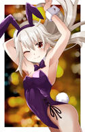 1_female 1girl 352672 animal_ears animal_tail arm_up armpits bangs bare_shoulders blush breasts bunny_ears bunny_suit bunny_tail closed_mouth commentary covered_navel danbooru detached_collar ears explicit face facial_expression fake_animal_ears fate fatekaleid_liner_prisma_illya fate_(series) fate_kaleid_liner_prisma_illya female fishnet_legwear fishnets hair highleg highleg_leotard highres illyasviel_von_einzbern legwear leotard loli lolibooru.moe mochi_(k620803n) navel one_eye_closed pantyhose playboy_bunny purple_leotard rabbit_ears rabbit_tail safe sankaku_channel shoulders small_breasts smile stomach tail thighs white_hair wrist_cuffs // 980x1500 // 622.5KB