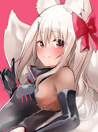 1_female 1girl 352672 animal_ear_fluff animal_ears animal_tail armwear bangs black_bodysuit black_gloves blush bodysuit bow breasts commentary_request cosplay ears elbow_gloves eyes face facial_expression fate fategrand_order fatekaleid_liner_prisma_illya fate_(series) fate_grand_order fate_kaleid_liner_prisma_illya female fox_ears fox_girl fox_tail gloves hair hair_between_eyes hair_bow hip_vent illyasviel_von_einzbern koyanskaya_(fate) koyanskaya_(fate)_(cosplay) lolibooru.moe long_hair looking_at_viewer mochi_(k620803n) pink_background pink_bow red_eyes ribbon safe sidelocks simple_background small_breasts smile solo tail tamamo_(fate) tamamo_(fate)_(all) white_hair もち コヤンスカヤ コヤンスカヤ☆イリヤ プリズマ☆イリヤ1000users入り // 745x1000 // 338.3KB