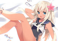 1_female absurd_resolution black_swimsuit blonde_hair blue_eyes blue_sailor_collar clothing eyebrows eyebrows_visible_through_hair eyes face facial_expression fathom female flower hair hair_between_eyes hair_flower hair_ornament high_resolution kantai_collection lolibooru.moe long_hair one-piece_swimsuit open_mouth pink_flower ro-500_(kantai_collection) safe sailor_collar sailor_shirt school_swimsuit shirt sleeveless sleeveless_shirt smile solo swimsuit swimsuit_under_clothes swimwear tank_suit very_high_resolution white_shirt // 3541x2508 // 3.1MB