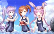 1 akane_mimi animal_ears bunny_ears cloud clouds ears extremely_large_filesize female high_resolution hikawa_kyoka hikawa_kyouka hodaka_misogi large_filesize loli mannack navel_outline one-piece_swimsuit pixiv_29759565 pixiv_77995916 princess_connect! princess_connect!_dive questionable sankaku_channel school_swimsuit sky swimsuit swimwear tank_suit tied_hair twintails very_high_resolution water wet wink yande.re young キョウカ ミソギ ミミ リトルリリカル // 6933x4353 // 17.0MB