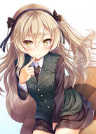 10s 1_female 1girl akashio_(loli_ace) akasio asymmetrical_hair asymmetrical_hairstyle between_legs black_skirt blonde_hair blush boko_(girls_und_panzer) bow brown_eyes brown_hair clothing commentary_request covering covering_crotch explicit eyebrows eyebrows_visible_through_hair eyes face facial_expression female finger_to_mouth girls_und_panzer hair hair_between_eyes hair_bow hair_ornament hair_ribbon hair_tie hairband hand_between_legs headband high_resolution highres long_hair long_sleeves looking_at_viewer military military_uniform mobile_wallpaper necktie neckwear one_side_up phone_wallpaper point_of_view ponytail ribbon safe sankaku_channel selection_university_military_uniform shimada_arisu side_ponytail skirt smile solo stuffed_animal stuffed_toy teddy_bear tied_hair uniform wallpaper watatuki 愛里寿ちゃん 朱シオ // 858x1200 // 672.2KB