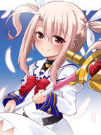 1_female bangs blonde_hair blush breasts cosplay eyes face facial_expression fate fatekaleid_liner_prisma_illya female hair high_resolution illyasviel_von_einzbern long_hair long_sleeves looking_at_viewer mahou_shoujo_lyrical_nanoha mochi_(k620803n) red_eyes safe small_breasts smile solo takamachi_nanoha takamachi_nanoha_(cosplay) tied_hair twintails // 1123x1500 // 755.0KB