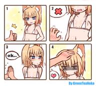 \\\ 1_female 1_male 1boy 1girl 4koma 4panels ^^^ absurd_resolution absurdres anger_vein animal_ears armpits arms_behind_back artist_name bangs bare_arms bare_shoulders bikini bikini_top_only blonde_hair blue_eyes blush bodily_fluids canine collarbone comic commentary contentious_content dot_nose ears explicit eyebrows eyebrows_visible_through_hair eyes fang fangs female flat_chest fox fox_ears fox_girl gelbooru greenteaneko groping_motion hair headpat heart heart_symbol high_resolution highres loli looking_away male mammal micro_bikini midriff navel neck numbered_panels open_mouth original out_of_frame own_hands_together perspective petting questionable safe sankaku_channel shaded_face short_hair shoulders simple_background speech_bubble spoken_heart spoken_x square_4koma stomach surprise_lines sweat sweatdrop swimsuit swimwear thumbs_up upper_body very_high_resolution white_background white_bikini white_bikini_top white_swimsuit // 3327x2997 // 783.2KB