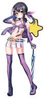 1_female alternate_costume armwear bangs bare_shoulders black_hair body_writing boots brown_eyes checkered closed_mouth closed_umbrella commentary_request criss-cross_halter danbooru diagonal_stripes elbow_gloves explicit eyebrows eyebrows_visible_through_hair eyes fate fatekaleid_liner_prisma_illya female footwear front-tie_top full-length_portrait gloves gogo！レーシング美遊 hair hair_between_eyes hair_clip hair_ornament hair_ribbon hairclip halter_top halterneck holding holding_object holding_umbrella idol lolibooru.moe long_hair looking_at_viewer midriff miniskirt miyu_edelfelt miyu_edelfelt_(race_queen) miyu_prismaracing_2 mpeg7 navel open_clothes open_vest pink_ribbon pixiv_154324 pixiv_80325491 pleated_skirt point_of_view purple_footwear purple_gloves purple_legwear purple_vest race_queen ribbon safe sankaku_channel shoulders simple_background skirt solo standing_position star star_(symbol) stomach striped striped_umbrella thigh_boots thighhighs tied_hair twintails umbrella vest white_background white_skirt youta よう太 プリズマ☆イリヤ1000users入り ベルト付きミニスカート 美遊 // 893x2000 // 273.9KB