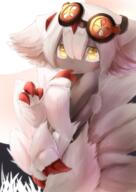 1_female 1girl 2d_art animal_ear_fluff animal_ears black_skin blush body_fur claws colored_skin covering covering_breasts dark-skinned_female dark_skin extra_arms faputa female female_focus female_only female_solo finger_to_mouth fur gelbooru high_resolution highres kagarimachi_konatsu kyabe_tsuka looking_at_viewer made_in_abyss makomakonanana mature monster_girl multiple_tails nude pixiv_72768108 questionable safe sankaku_channel short_hair solo tail white_hair yellow_eyes ファプタ メイドインアビス 人外 篝町_雨 篝町狐懐 // 1003x1416 // 1.3MB