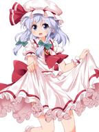 1_female 1girl ascot blue_eyes blush bonnet bow braid braid_(braids) brooch cosplay d dress female frilled_skirt frills girl grey_eyes hair_bow hair_ornament hat hat_ribbon izayoi_sakuya izayoi_sakuya_(cosplay) jewelry long_hair looking_at_viewer mob_cap open_mouth pov puffy_short_sleeves puffy_sleeves remilia_scarlet remilia_scarlet_(cosplay) ribbon ruu_(tksymkw) safe short_sleeves silver_hair simple_background single skirt skirt_hold skirt_set smile solo tall_image tied_hair touhou twin_braids white_background white_skirt wrist_cuffs // 800x1066 // 556.7KB