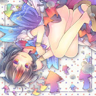1_female 1girl ass black_hair blush bracelet dress female girl horn_(horns) horns jewelry kijin_seija light_erotic looking_at_viewer mature multicolored_hair open_mouth pjrmhm_coa pointer pov puffy_sleeves red_eyes red_hair safe short_hair short_sleeves single solo streaked_hair teardrop touhou upside-down upside_down // 1024x1024 // 159.9KB