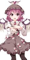 1_female animal_ears bad_id bad_twitter_id bird_wings blouse blush bonnet dress ears female frilled_dress frilled_skirt frills fringe girl hand_on_own_chest happy hat high_resolution highres houjuu_nue jewelry long_sleeves looking_at_viewer mature mystia_lorelei open_mouth outstretched_hand pantyhose pink_hair pov purple_eyes purple_hair rakugakiyarou reaching_out red_eyes ruu_(tksymkw) safe shirt short_hair simple_background single skirt solo tall_image thigh-highs touhou tsurukou white_background wings // 600x1200 // 375.4KB