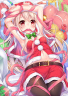 1_female 1girl absurdres adgapgp armpits bangs bed_sheet bell belt belt_buckle black_belt black_legwear black_pantyhose blush bow bowtie box breasts brown_hair buckle capelet christmas christmas_outfit commentary commentary_request explicit explicit_content eyebrows eyebrows_visible_through_hair fate fatekaleid fatekaleid_liner_prisma_illya fate_(series) fate_kaleid_liner_prisma_illya female fur fur-trimmed fur-trimmed_capelet fur-trimmed_hat fur-trimmed_headwear fur-trimmed_skirt fur_trim gift gift_box green_bow green_bowtie green_neckwear hair_between_eyes hat headwear heart heart_pillow highres illyasviel_von_einzbern legwear light_brown_hair looking_at_viewer lying lying_down mature mouth_hold navel nsfw on_back pantyhose pillow pink_ribbon pov red_capelet red_eyes red_hat red_headwear red_skirt ribbon ribbon_in_mouth safe santa_claus_costume santa_costume santa_hat sensitive skirt small_breasts solo stomach wakagi_repa イリヤです イリヤスフィール(プリズマ☆イリヤ) イリヤスフィール・フォン・アインツベルン サンタコス トイト プリズマ☆イリヤ プリズマ☆イリヤ1000users入り 仰臥 腋 // 2508x3541 // 2.5MB