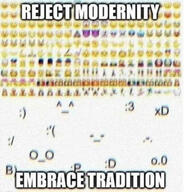 emoji memes modernity tradition // 535x559 // 86.5KB