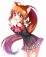 1_female 1girl animal_ears bow brown_hair cat cat_ears commentary_request ears feline female high_resolution highres key little_busters! long_hair mammal mushuu natsume_rin paw_pose pink_bow ponytail red_eyes safe school_uniform tied_hair uniform うわさのｇ ネコミミ鈴にゃん♪ リトバス リトルバスターズ! 棗鈴 // 1065x1320 // 577.9KB