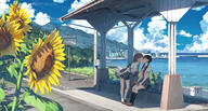 2d_art 2girls 5th-year bag black_hair black_legwear black_socks blue_skirt blue_sky boat book brown_hair building bus_stop city closed_eyes clothing cloud clouds commentary_request couple danbooru day duo eyes_closed female flower footwear gelbooru general girls gl grass hair_ornament hairclip high_resolution highres holding holding_book holding_object kantoku kiss kiss_day kiss_on_the kneehighs leaning_forward legwear lips loafers long_hair medium_hair mountain multiple_girls necktie ocean original outdoors pixiv pixiv_1565632 pixiv_98201866 plaid plaid_skirt pole road s safe sankaku scenery school_uniform shade shoes short_sleeves sitting skirt sky slip-on_shoes socks standing summer sunflower tied_hair train_station twin_tails twintails two uniform useless_tags water watercraft white_legwear wide_shot yellow_flower yuri オリジナル オリジナル10000users入り オリジナル1000users入り オリジナル5000users入り オリジナル7500users入り カントク ガールズラブ キス 向日葵 女の子 海 百合 百合10000users入り 百合5000users入り 秘密の通学 高校生 // 2200x1185 // 859.5KB