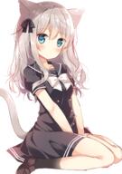 1_female 1girl animal_ears animal_tail black_bow black_dress black_legwear black_sailor_uniform blue_eyes blush bow breasts cat_ears cat_girl cat_tail catgirl catperson commentary_request covering covering_crotch double-breasted double_horizontal_stripe dress ears explicit explicit_content female footwear hair_bow hair_ribbon high_resolution highres hoshi_(snacherubi) hoshi_u3 knee-high_legwear knee_highs kneehighs legwear light_blue_eyes loafers long_hair looking_at_viewer mature nsfw original original_10000_users_bookmark original_character pixiv_1198913 pixiv_63511691 pov puffy_short_sleeves puffy_sleeves reference_work ribbon safe sailor_dress shoes short_dress short_sleeves silver_hair sitting small_breasts solo tail v_arms wariza white_bow ぺたん座り ほし オリジナル オリジナル10000users入り オリジナル30000users入り セーラーワンピ セーラーワンピース リボン 女の子 猫耳娘 股に手 黒セーラー 黒ワンピ // 1000x1421 // 810.1KB