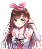 1_female 1girl a.i._channel a.i.channel bare_shoulders blue_eyes blush bows_(fashion) breasts brown_hair clavicle closed_mouth collarbone commentary_request detached_sleeves exposed_shoulders fanart fanart_from_pixiv female fingernails flower garrison_cap gelbooru gloves green_eyes hair_bow hair_flower hair_ornament hair_ribbon hairband kizuna_ai kizuna_ai_inc. light_background long_hair long_sleeves looking_at_viewer medium_breasts multi-colored_bow multicolored_hair nsfw petals pink_bow pink_flower pink_hair pink_hairband pink_ribbon pixiv pixiv_id_8321385 point_of_view pov q ribbon safe sailor_collar sankaku sankaku_channel seungju_lee shirt shot_z shotz simple_background sleeveless sleeveless_outfit sleeveless_shirt sleeves_past_wrists smile solo streaked_hair striped striped_bow striped_print two-tone_hair very_long_hair virtual_youtuber white_armwear white_background white_sailor_collar white_shirt // 900x1050 // 571.1KB