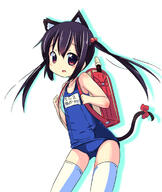 1_female 1girl aged_down animal_ears animal_tail backpack bad_id bad_pixiv_id bag black_hair cat_ears cat_tail contentious_content ears explicit explicit_content female flute instrument k-on! kurou_(quadruple_zero) loli long_hair musical_instrument nakano_azusa nekomimi nsfw one-piece_swimsuit painttool_sai_(medium) q questionable randosel randoseru recorder red_eyes safe sankaku sankaku_channel school_swimsuit sensitive simple_background solo sukumizu swimsuit swimwear tail tamaran tank_suit thigh-highs thighhighs tied_hair twintails white_background young younger // 600x709 // 186.7KB
