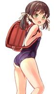1_female 1girl ass backpack bad_id bad_twitter_id bag brown_hair commentary_request d dada_(esoragoto) danbooru female from_side garrison_cap gelbooru green_eyes hair_tie holding_strap in_profile inactive_account kneepits legs lolibooru long_hair looking_at_viewer looking_back mature one-piece_swimsuit open-mouth_smile open_mouth original pov q questionable randosel randoseru ribbon sankaku sankaku_channel school_swimsuit simple_background smile solo sukumizu swimsuit swimwear tank_suit thighs tied_hair twin_tails twintails white_background // 440x742 // 45.7KB