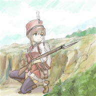 1_female 1girl bayonet boots brown_hair chin_strap commentary_request danbooru-safebooru earth feathers female firearm foliage footwear gloves gun hat headwear high_resolution highres holding kageng military military_uniform musket original safe short_hair skirt soldier solo thigh-highs thighhighs uniform weapon // 2048x2048 // 3.4MB