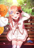 1_female 1girl 2 ;d alternate_costume animal_balloon bad_id bad_pixiv_id balloon bangs bench blush bow braid breasts character_name circle_dress circle_skirt commentary_request corona danbooru danbooru-safebooru day dress eyebrows eyebrows_visible_through_hair female gelbooru girls'_frontline girls_frontline gloves hair_between_eyes hair_bow hair_clip hair_ornament hair_ribbon hairclip head_to_head heads_together heart_balloon hexagram jacket legs_together light_particles lolibooru lolibooru.moe long_hair looking_at_viewer necoring862 negev_(girls'_frontline) negev_(girls_frontline) one_eye_closed one_side_up open_mouth outdoors outside petals pink_hair pixiv_6790597 pixiv_74726079 pov red_bow red_eyes ribbon safe safebooru side_braid sidelocks sitting sleeve_cuffs smile solo star_of_david v white_dress white_jacket younger 公園でネゲヴ写真~♡ // 1432x1984 // 2.5MB