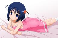 1girl ass bed_sheet blue_eyes blue_hair blush bow breasts cleavage dress female flat_chest hair_bow high_resolution highres konachan.com loli lolibooru lolibooru.moe lotte_no_omocha! lying pink_dress questionable short_hair smile solo sugimura_tomokazu sundress tied_hair touhara_asuha twin_tails twintails wave_ride yande.re young // 1598x1054 // 563.3KB