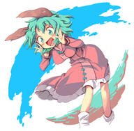 1_female 1girl alternate_breast_size animal_ears blush breasts commentary_request cowtits dog_ears dress ears eyebrows eyebrows_visible_through_hair female garrison_cap green_eyes green_hair harusame_(unmei_no_ikasumi) kasodani_kyouko leaning leaning_forward lolibooru lolibooru.moe lolicon long_sleeves looking_at_viewer matching_haireyes mature medium_breasts open_mouth oppai oppai_loli pink_dress pov safe short_hair shouting smile socks solo standing team_shanghai_alice teeth touhou touhou_project white_legwear // 1000x980 // 520.0KB