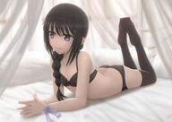 10s 1_female 1girl 2 2010s akemi_homura alternate_hairstyle alternative_hairstyle arched_back ass backlighting bare_arms bare_shoulders bed bed_sheet black_hair black_hair_ornament black_hairband black_legwear black_panties black_thighhighs black_underwear blush bra braid butt_crack closed_mouth commentary_request curtains feet female flat_chest foreshortening full_body hair_ornament hair_over_shoulder hair_tie hairband hands_clasped legs_up legwear lingerie lolibooru long_hair looking_away looking_to_the_side lying madoka_magica mahou_shoujo_madoka_magica male mature no_shoes on_bed on_stomach own_hands_clasped own_hands_together panties pantsu pantyhose pettanko pillow pink_ribbon posterior_cleavage purple_eyes questionable red_ribbon ribbon safe sankaku_channel sensitive single_braid siraha smile soles solo the_pose thigh-highs thighhighs tied_hair tzdchv underwear underwear_only violet_eyes wrist_ribbon お尻の谷間 ほむらさん // 1300x918 // 544.0KB