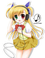 00s 10s 1_female apple_inc. blonde_hair blush bows_(fashion) digital_media_player fanart fanart_from_pixiv female flipper green_eyes happy headphones heterochromia ipod long_hair lyrical_nanoha mahou_shoujo_lyrical_nanoha mahou_shoujo_lyrical_nanoha_strikers mahou_shoujo_lyrical_nanoha_vivid mobile_wallpaper mp3_player music music_note music_player musical_note open_mouth pixiv product_placement red_eyes safe school_uniform sensitive short_sleeves simple_background smile solo sweater sweater_vest takamachi tied_hair twintails two-side-up two_side_up uniform vivio white_background // 680x882 // 214.7KB