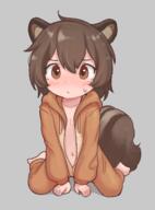 2023 animal_ears animal_humanoid animal_tail arknights baraag.net blush bodily_fluids brown_eyes brown_hair child clothed clothing female flat_chested hair humanoid hypergryph kneeling light_body light_skin loli looking_at_viewer low_res mammal mammal_humanoid navel on_ground onesie open_clothing questionable rodent rodent_humanoid sciurid sciurid_humanoid shaw_(arknights) shino shinodage short_hair solo squirrel_tail studio_montagne sweat sweatdrop tree_squirrel_humanoid young // 314x426 // 111.1KB
