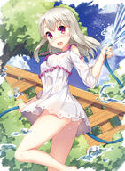 1_female 1girl ass bare_legs bare_shoulders barefoot blue_sky blush bow breasts bush bushes clothing_cutout commentary_request d dance_of_eternity day dress dutch_angle eyebrows eyebrows_visible_through_hair fate fatekaleid fatekaleid_liner_prisma_illya fate_(series) feet female fence foliage frilled_dress frills holding hose illyasviel_von_einzbern jayfjfz ldfe_mk2 leg_up legs long_hair looking_at_viewer mature multicolored multicolored_clothes nose_blush open_mouth outdoors outside panchira panchira_(standing) panties pantyshot pantyshot_(standing) photoshop_(medium) pink_eyes pov questionable raised_leg round_teeth safe see-through short_dress shoulder_cutout silver_hair sky sleeves_past_elbows small_breasts smile solo splashing stading standing standing_on_one_leg tareme teeth thighs tree twisted_torso underwear water water_drop wet wet_clothes wet_dress white_dress white_panties white_underwear yellow_eyes yongheng_zhi_wu イリヤスフィール・フォン・アインツベルン プリズマ☆イリヤ プリズマ☆イリヤ500users入り 无题 // 1240x1683 // 1.4MB