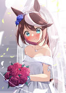 1girl animal_ears bangs blue_eyes blue_flower blue_rose blush bouquet brown_hair closed_mouth commentary_request dress flower general hair_between_eyes hair_flower hair_ornament highres holding holding_bouquet horse_ears horse_girl horse_tail jewelry june_bride long_hair multicolored_hair necklace no_bra off-shoulder_dress off_shoulder pixiv_27390723 ponytail red_flower red_rose rose saboten_mushi sensitive solo streaked_hair tail tokai_teio_(uma_musume) tokai_teio_(umamusume) uma_musume_pretty_derby uma_musume_pretty_derby_10000+_bookmarks umamusume veil wedding_dress white_dress white_hair ウェディング ウェディングドレス ウマ娘プリティーダービー ウマ娘プリティーダービー10000users入り ウマ娘プリティーダービー5000users入り ウマ娘プリティーバージン ジューンブライド トウカイテイオー(ウマ娘) トウトイテイオー トレテイ 光のテイオー 末永くうまぴょいしろ 花嫁テイオー 🌵さぼてんむし🌵 // 1414x2000 // 2.0MB