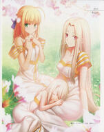 10s 2012 3_females 3girls absurdres ahoge albino art artoria_pendragon artoria_pendragon_(all) artoria_pendragon_(fate) blonde_hair breasts cherry_blossom cherry_blossoms child cleavage cosplay dress fate fategrand_order fatekaleid fatestay_night fatezero fate_(series) fate_stay_night fate_zero female female_child female_focus flower gradient gradient_background green_eyes hair_ornament hair_ribbon highres hizamakura illyasviel_von_einzbern irisviel_von_einzbern irisviel_von_einzbern_(angel's_song) irisviel_von_einzbern_(angel's_song)_(cosplay) irisviel_von_einzbern_(cosplay) lap_pillow long_hair looking_at_viewer mature medium_breasts multiple_females multiple_girls official_art outdoors outside photoshop_(medium) pov red_eyes ribbon saber saber_(fatestay_night) safe scan sensitive shy simple_background sitting sleeping small_breasts smile takeuchi_takashi very_long_hair white_hair young // 4082x5197 // 6.7MB