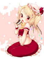 1 1_female 1girl absurdres adapted_costume bad_id bad_pixiv_id between_legs blonde_hair blush bow bowtie child duplicate eating explicit explicit_content fang fangs female female_focus flandre_scarlet flower food frilled_skirt frills hair_clip hair_ornament hair_tie hairclip hand_between_legs hat hat_flower hat_ribbon headwear heart high_resolution highres ice_cream ice_cream_sandwich lolibooru lolibooru.moe looking_at_viewer mature midriff mini_hat navel nsfw open_mouth pink_background pinky_out pixiv_23703908 ponytail pov red_eyes ribbon safe seiza short_hair side_ponytail simple_background sitting skirt skirt_set solo stomach the_embodiment_of_scarlet_devil tied_hair touhou touhou_project water water_drop wings wrist_cuffs young yukiu_con yukiu_kon フランちゃん // 1500x2011 // 518.5KB