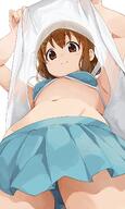 1girl 2d_art bad_id bad_twitter_id belly bikini blue_bikini blue_swimsuit breasts brown_hair closed_mouth clothes_lift clothing commentary exquisite_belly eyebrows eyebrows_visible_through_hair female female_only flashing from_below general hair_ornament hairclip highres hirasawa_yui hiroki_(yyqw7151) k-on! k-on!_5000+_bookmarks lifted_by_self looking_at_viewer looking_down looking_through_clothes low_angle navel pixiv pixiv_27631291 pixiv_85301176 safe sensitive shirt shirt_lift short_hair simple_background small_breasts smile solo standing stomach swimsuit swimwear thighs top_lift upshirt viewed_from_below white_background white_shirt yui_hirasawa yyqw7151 お腹 けいおん! けいおん1000users入り けいおん5000users入り ヒロき ヒロきウィルス ローアングル 平沢唯 極上の腹 水着 // 900x1500 // 831.8KB