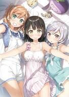 3_females 3girls absurd_resolution absurdres amatsuki_mashiro art bad_id bad_twitter_id bangs bed_sheet black_hair blush breasts brown_eyes cleavage clothes_lift dress female from_above green_eyes grey_hair grin group hanasaka_yui high_resolution highres inactive_account kantoku light_brown_eyes looking_at_viewer multiple_females multiple_girls nanahashi_minori nsfw official_art one_room orange_hair outstretched_arms overalls pov questionable s safe sankaku sankaku_channel sensitive silver_hair skirt skirt_lift smile stuffed_animal stuffed_cat stuffed_toy summer_dress sundress trio very_high_resolution viewed_from_above yande.re yellow_eyes – // 2896x4096 // 1.4MB