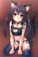 1_female 1girl 2 animal_ear_fluff animal_ears animal_lingerie animal_tail arms_at_sides bangs bell bell_choker bell_collar between_breasts birthday black_bra black_hair black_legwear black_panties black_thighhighs black_underwear blush bra breasts brown_eyes cat_cutout cat_ear_panties cat_ears cat_keyhole_bra cat_lingerie cat_tail choker clavicle cleavage_cutout closed_mouth clothing_cutout collar collarbone commentary_request contentious_content ears female food food_between_breasts full_body hair_between_eyes hair_tie half-closed_eyes indoors jingle_bell k-on! keyhole_bra kneeling legwear lingerie loli long_hair looking_at_viewer male mature medium_breasts meme_attire nakano_azusa neck_bell nekomimi no_shoes panties pantsu pixiv_59900647 pocky pocky_day pov q questionable safe samoore sankaku sankaku_channel sensitive side-tie side-tie_panties sitting small_breasts smile solo tail thigh-highs thighhighs tied_hair twintails underwear wariza wooden_floor young あずにゃん けいおん! けいおん500users入り ねこランジェリー サムーれ ツインテ ポッキーあずにゃん2016 ポッキーの日 中野梓 猫ランジェリー 猫耳 誕生日 // 640x960 // 805.2KB