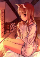 1_female 1girl 20171213 2d absurd_resolution absurdres animal_ears animal_tail ascii_media_works bare_legs bed bent_knees blush bottomless brown_hair brushing_hair clothing comb combing doujinshi ears female female_focus female_only female_solo fireplace firewood focus_on_female_character from_side general high_resolution highres holo horo hugging_own_tail hugging_tail indoors inside jewelry kawakami_rokkaku large_filesize legs long_hair looking_at_viewer naked_shirt necklace nightwear no_pants nsfw orange_hair p pajamas photoshop_(medium) point_of_view potential_duplicate pov questionable red_eyes red_hair s safe sankaku sankaku_channel scan sensitive shirt sitting smile solo solo_female spice_&_wolf spice_and_wolf tail tail_hug tongue tongue_out very_high_resolution white_shirt wolf_ears wolf_girl wolf_tail // 3009x4242 // 8.7MB