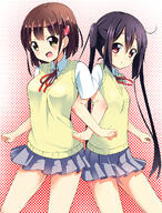 1_female 1girl 2_females 2girls < azusa's_friend bad_id bad_pixiv_id black_hair brown_eyes brown_hair d duo explicit explicit_content extra female halftone halftone_background high_resolution highres k-on! kurou_(quadruple_zero) locked_arms long_hair multiple_females multiple_girls nakano_azusa nsfw open-mouth_smile open_mouth photoshop_(medium) red_eyes s safe sakuragaoka_high_school_uniform sankaku sankaku_channel school_uniform sensitive short_hair skirt smile sweater sweater_vest tamaran tied_hair twintails uniform // 1000x1318 // 1.3MB